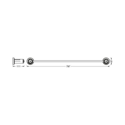 Ledvance - Toallero con LED retroiluminación 6xAAA IP44