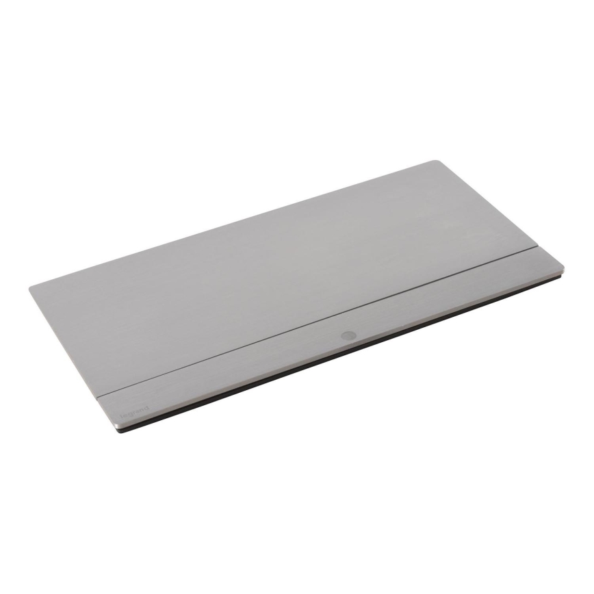 Legrand 654808 - Marco de toma para mesa POP-UP 8M plata