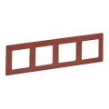 Legrand 754074 - Marco embellecedor para interruptores VALENA LIFE 4 módulos, color ladrillo