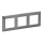 Legrand 754153 - Marco para interruptores VALENA LIFE 3P, en acero inoxidable