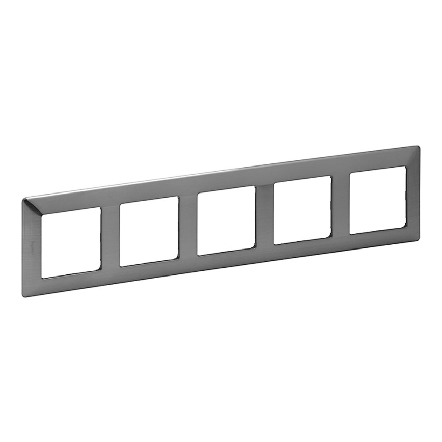 Legrand 754155 - Marco para interruptores VALENA LIFE 5P acero inoxidable
