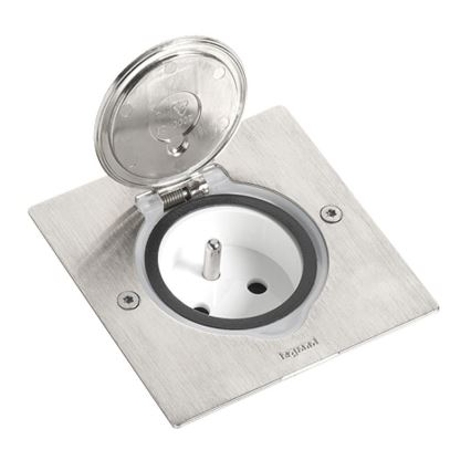 Legrand 89700 - Marco para enchufe del suelo PLATINUM 2M IP44 acero inoxidable