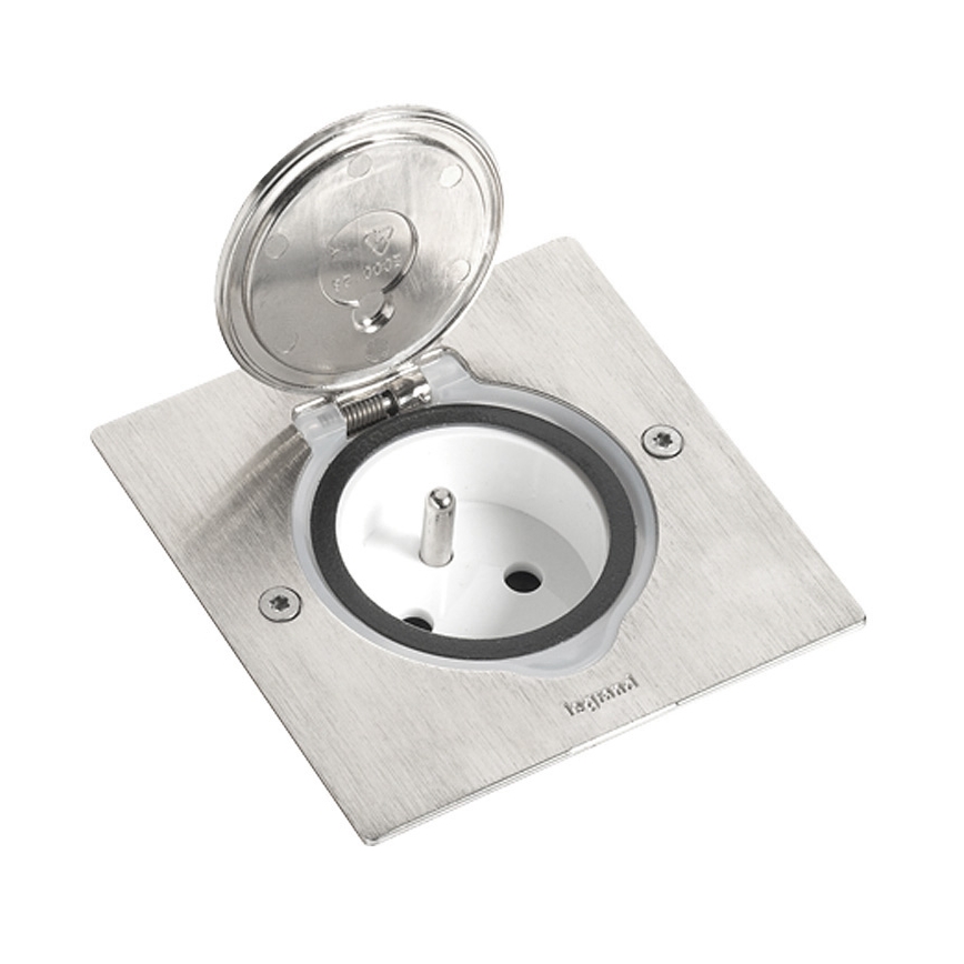Legrand 89700 - Marco para enchufe del suelo PLATINUM 2M IP44 acero inoxidable