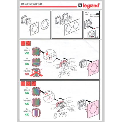 Legrand 89700 - Marco para enchufe del suelo PLATINUM 2M IP44 acero inoxidable