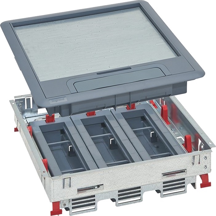 LEGRAND - Caja de suelo para pisos elevados 24 módulos (12 dispositivos 45x45)