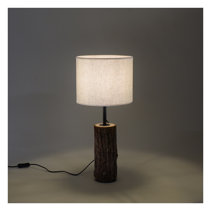 Leuchten Direkt 11233-79 - Lámpara de mesa BARK 1xE27/40W/230V madera