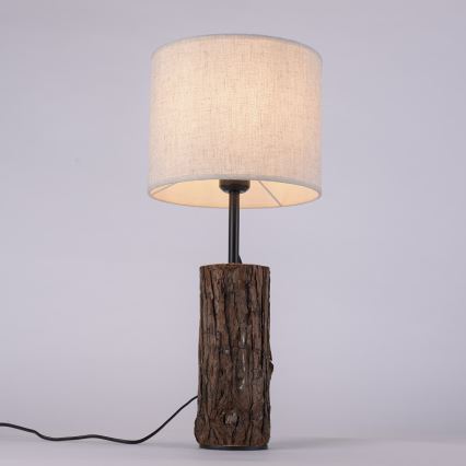 Leuchten Direkt 11233-79 - Lámpara de mesa BARK 1xE27/40W/230V madera