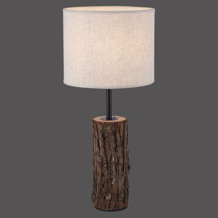 Leuchten Direkt 11233-79 - Lámpara de mesa BARK 1xE27/40W/230V madera