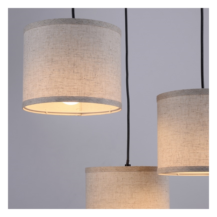 Leuchten Direkt 11236-79 - Lámpara colgante BARK 3xE27/40W/230V madera