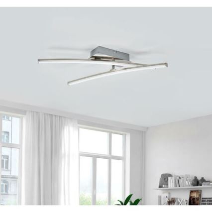 Leuchten Direkt 11270-55 - Lámpara de suspensión LED SIMON 2xLED/5W/230V cromo mate