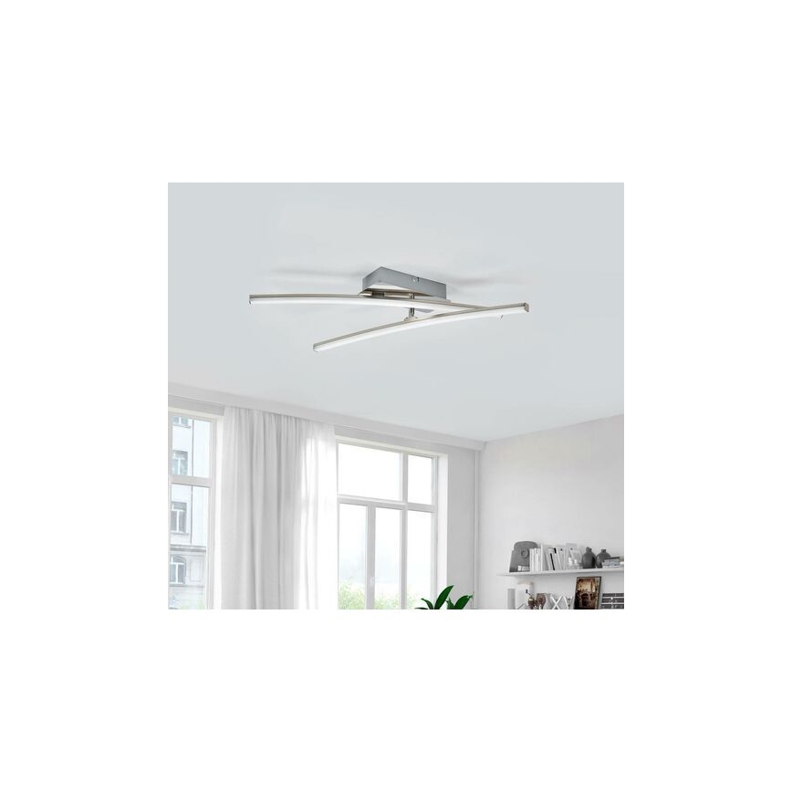 Leuchten Direkt 11270-55 - Lámpara de suspensión LED SIMON 2xLED/5W/230V cromo mate