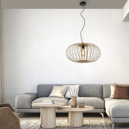 Leuchten Direkt 11409-79 - Lámpara colgante RACOON 1xE27/40W/230V bambú