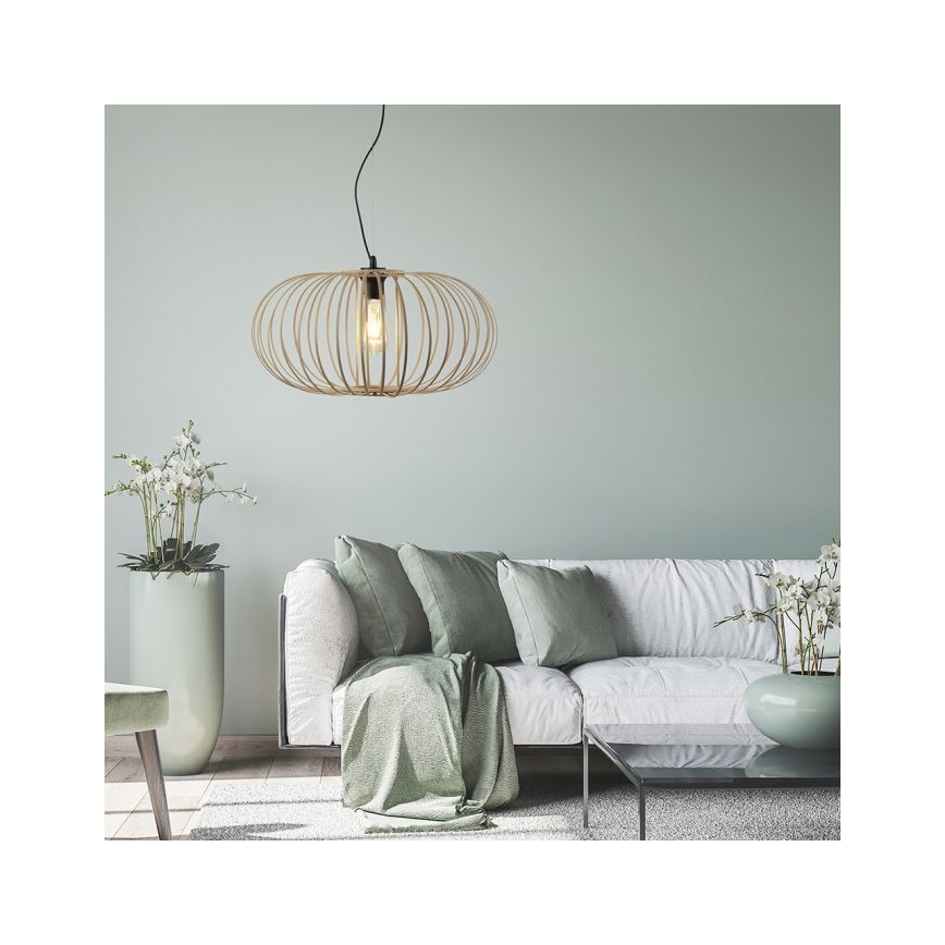 Leuchten Direkt 11409-79 - Lámpara colgante RACOON 1xE27/40W/230V bambú