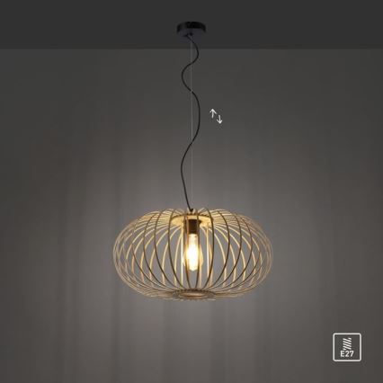 Leuchten Direkt 11409-79 - Lámpara colgante RACOON 1xE27/40W/230V bambú