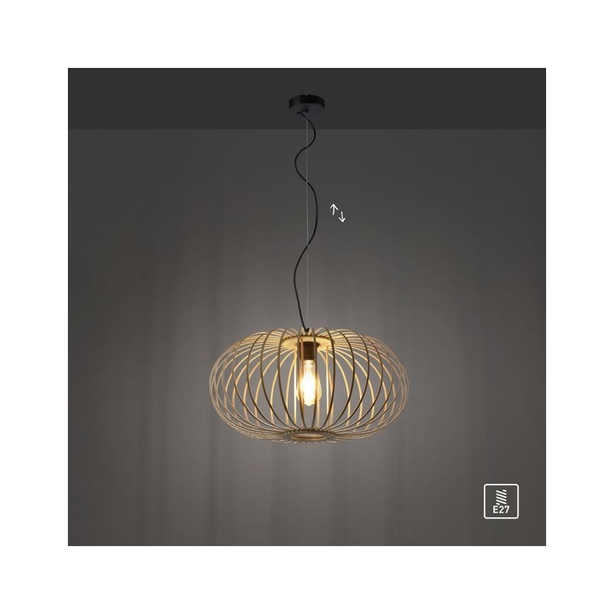 Leuchten Direkt 11409-79 - Lámpara colgante RACOON 1xE27/40W/230V bambú