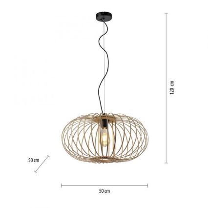 Leuchten Direkt 11409-79 - Lámpara colgante RACOON 1xE27/40W/230V bambú