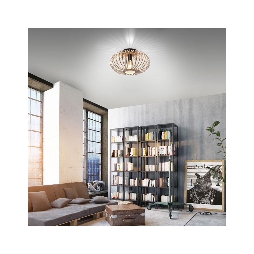 Leuchten Direkt 11410-79 - Lámpara de techo RACOON 1xE27/40W/230V diá. 40 cm bambú