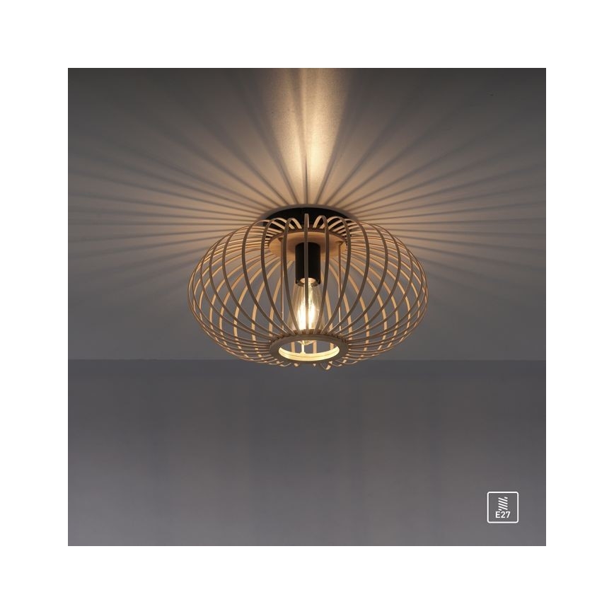 Leuchten Direkt 11410-79 - Lámpara de techo RACOON 1xE27/40W/230V diá. 40 cm bambú