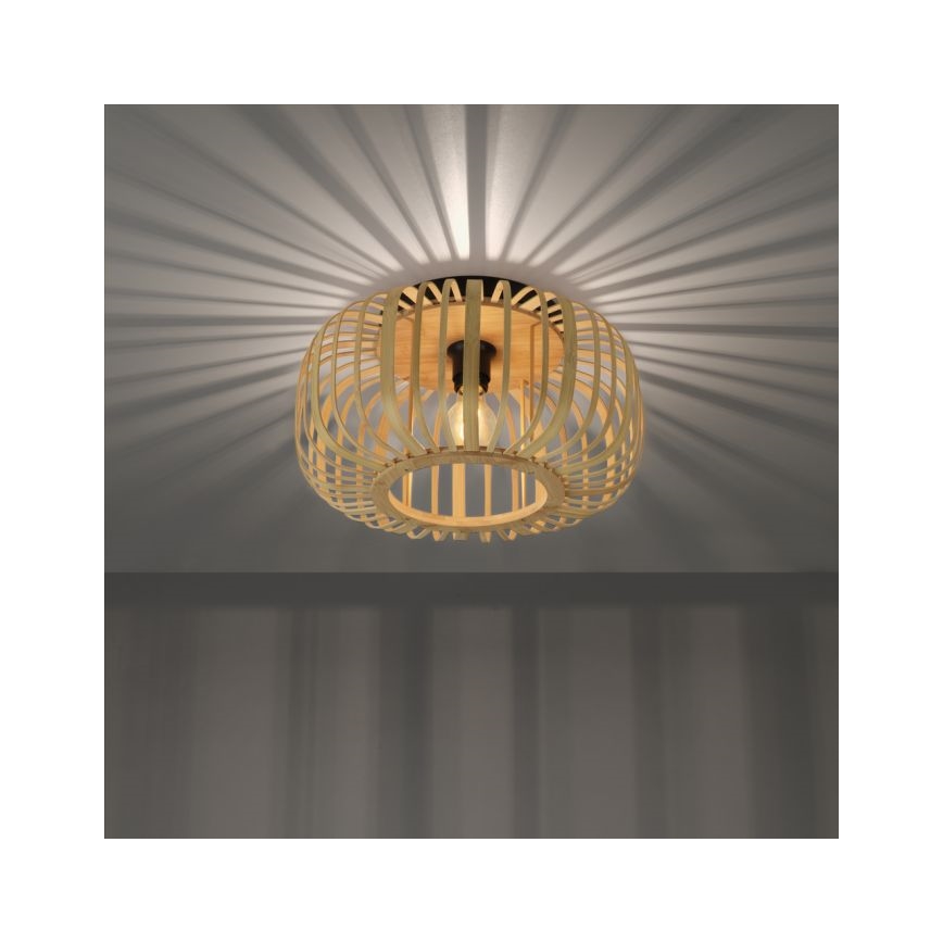 Leuchten Direkt 11412-79 - Lámpara de techo RACOON 1xE27/40W/230V diá. 40 cm bambú