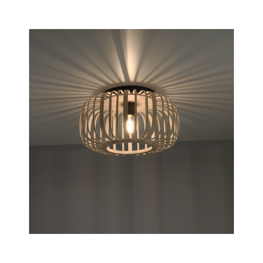 Leuchten Direkt 11412-79 - Lámpara de techo RACOON 1xE27/40W/230V diá. 40 cm bambú