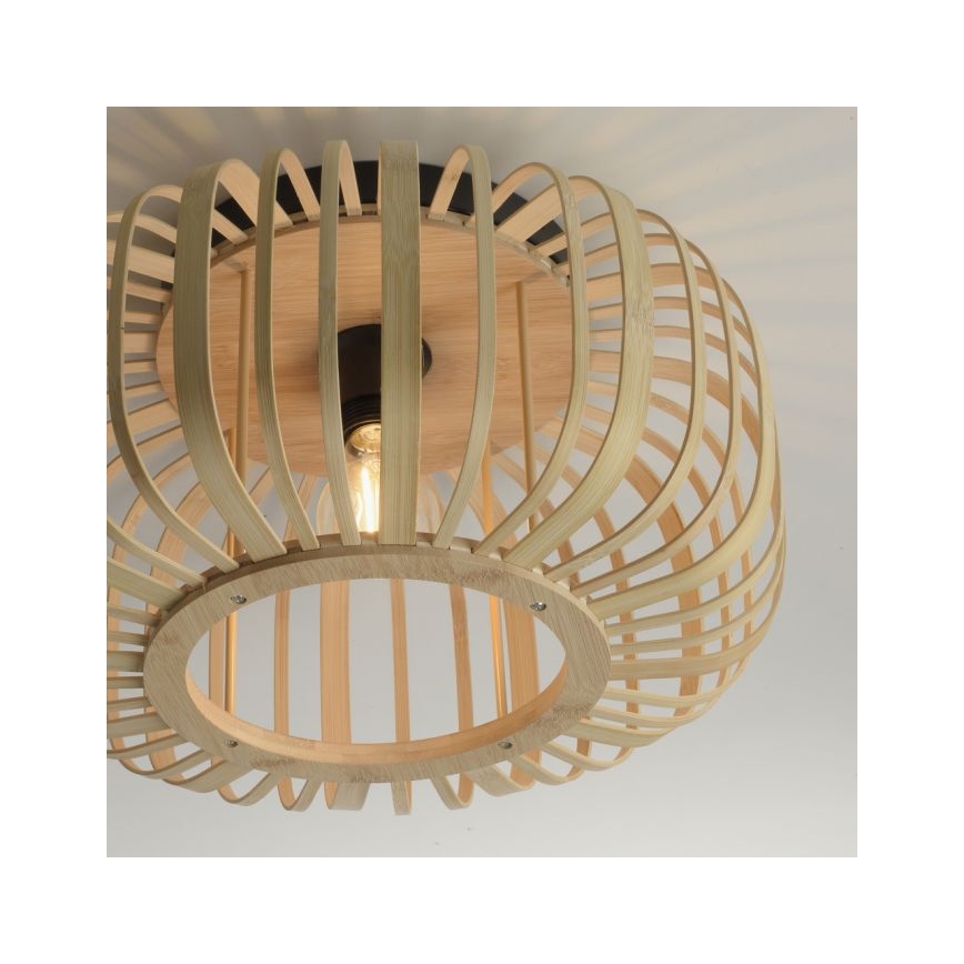 Leuchten Direkt 11412-79 - Lámpara de techo RACOON 1xE27/40W/230V diá. 40 cm bambú