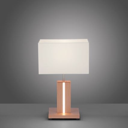 Leuchten Direkt 11421-78 - Lámpara de mesa LED regulable AMANDA 1xE27/40W/230V + 1xLED/5W