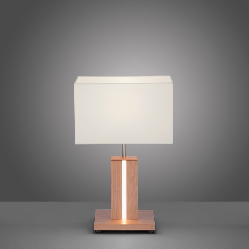 Leuchten Direkt 11421-78 - Lámpara de mesa LED regulable AMANDA 1xE27/40W/230V + 1xLED/5W