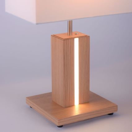 Leuchten Direkt 11421-78 - Lámpara de mesa LED regulable AMANDA 1xE27/40W/230V + 1xLED/5W