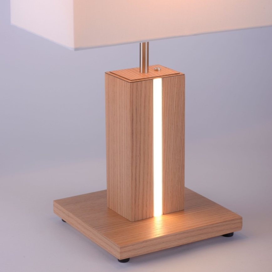 Leuchten Direkt 11421-78 - Lámpara de mesa LED regulable AMANDA 1xE27/40W/230V + 1xLED/5W