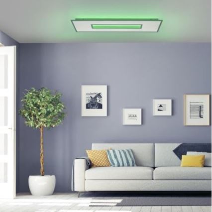 Leuchten Direkt 11646-16 - Lámpara de techo regulable LED RGB RECESS LED/41W/230V + LED/7,5W + mando a distancia