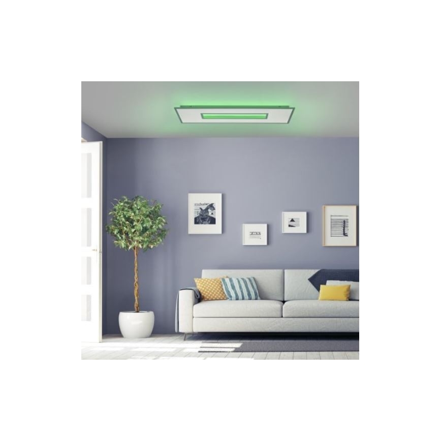 Leuchten Direkt 11646-16 - Lámpara de techo regulable LED RGB RECESS LED/41W/230V + LED/7,5W + mando a distancia