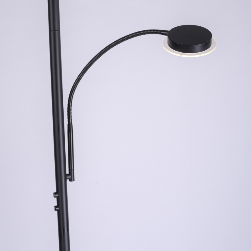 Leuchten Direkt 11709-18 - Lámpara de pie regulable LED HANS LED/22W/230V + LED/4W