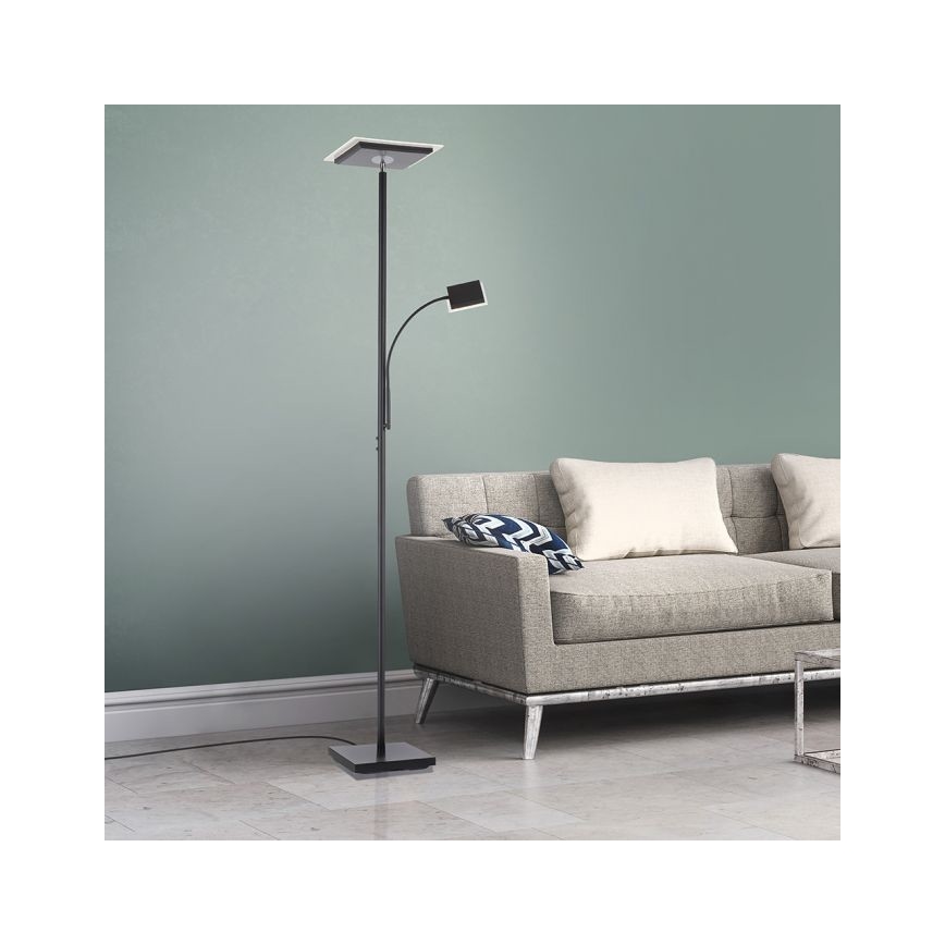 Leuchten Direkt 11710-18 - Lámpara de pie LED regulable HANS LED/21,5W/230V + LED/4W