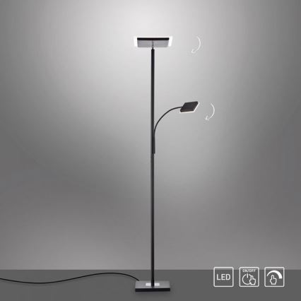 Leuchten Direkt 11710-18 - Lámpara de pie LED regulable HANS LED/21,5W/230V + LED/4W