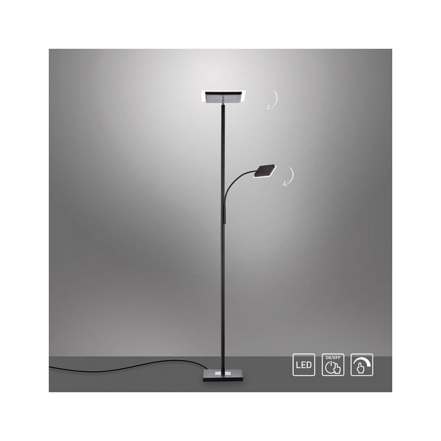 Leuchten Direkt 11710-18 - Lámpara de pie LED regulable HANS LED/21,5W/230V + LED/4W