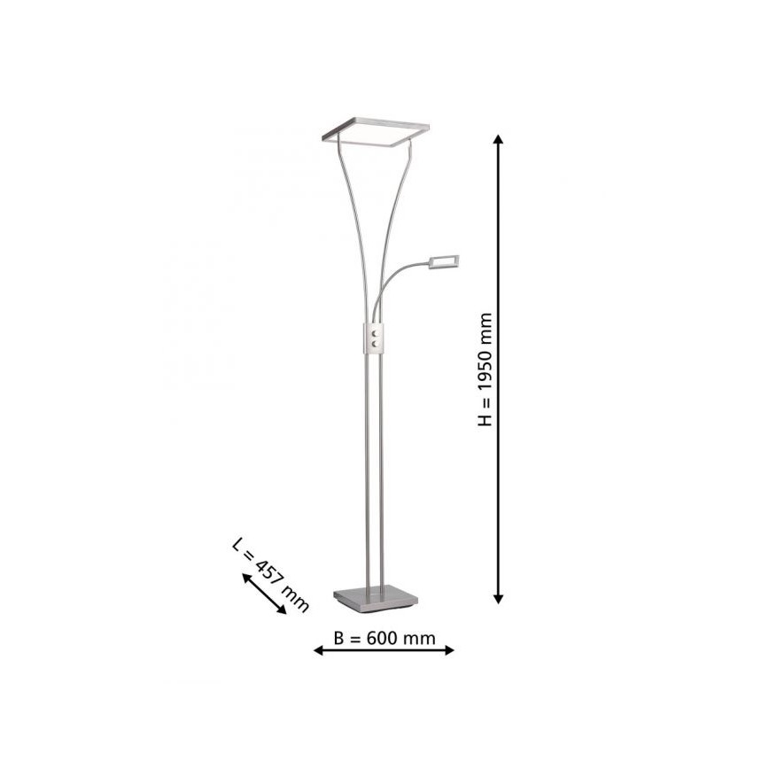 Leuchten Direkt 11722-55 - Lámpara LED regulable MARIAN LED/33,5W/230V + LED/3,6W