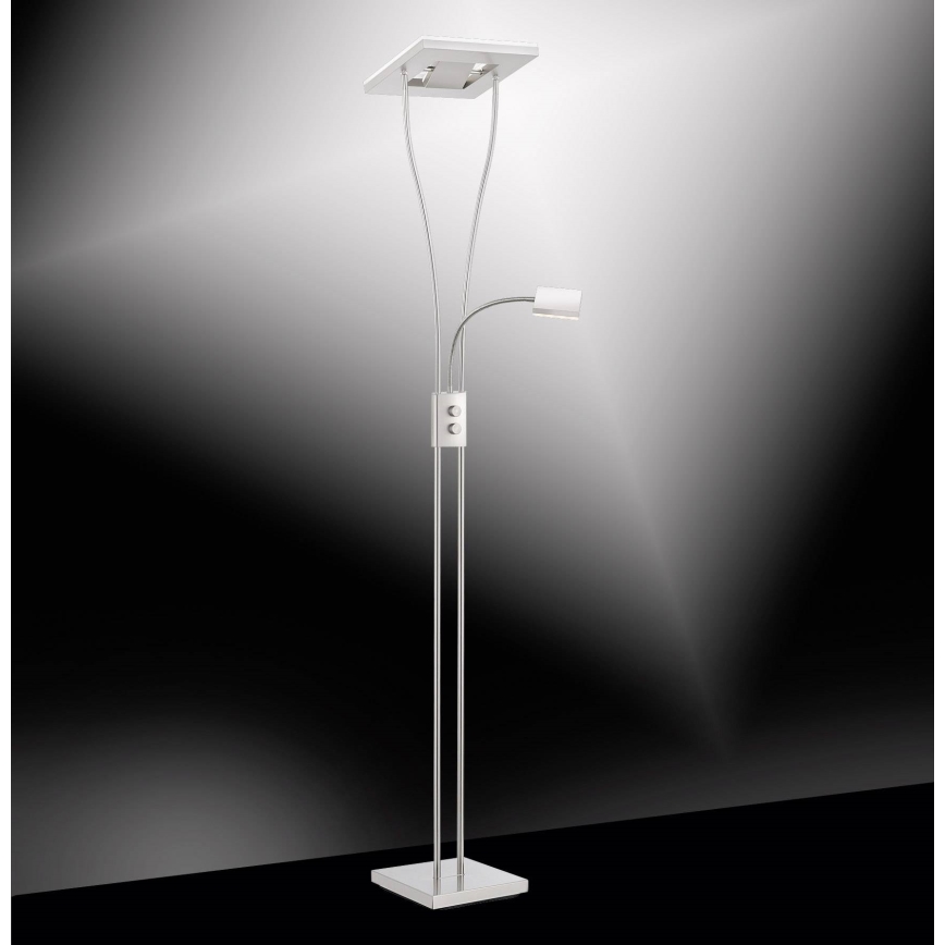 Leuchten Direkt 11776-55 - Lámpara de pie LED regulable HELIA LED/16,8W/230V + 2xLED/3,8W
