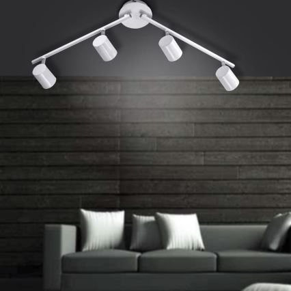 Leuchten Direkt 11944-16 - Foco LED TARIK 4xGU10/5W/230V blanco