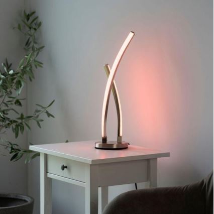 Leuchten Direkt 11991-55 - Lámpara de mesa LED RGB regulable SWING LED/9,5W/230V 2700-5000K + mando a distancia