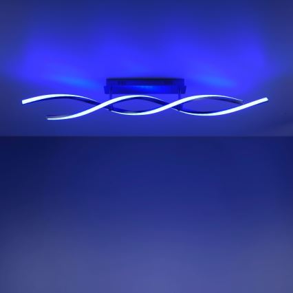 Leuchten Direkt 11993-55 - Lámpara de suspensión LED RGB regulable SWING 2xLED/8,5W/230V 2700-5000K + mando a distancia