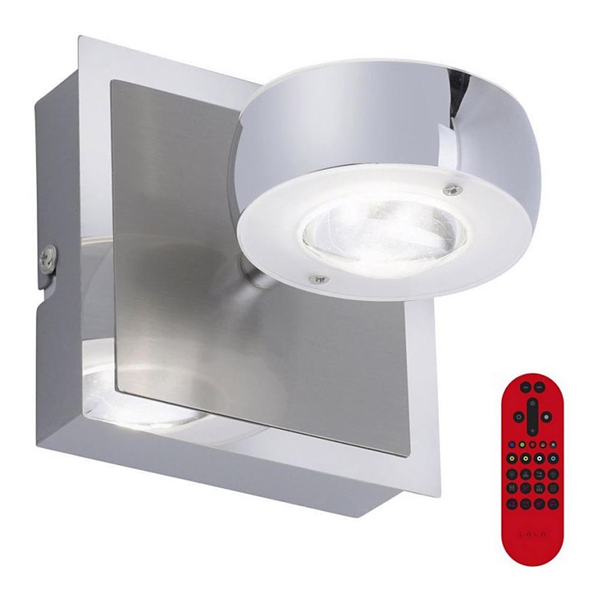 Leuchten Direkt 12471-55 -LED RGBW Foco de pared regulable OPTI LED/6W/230V 2700-5000K + mando a distancia