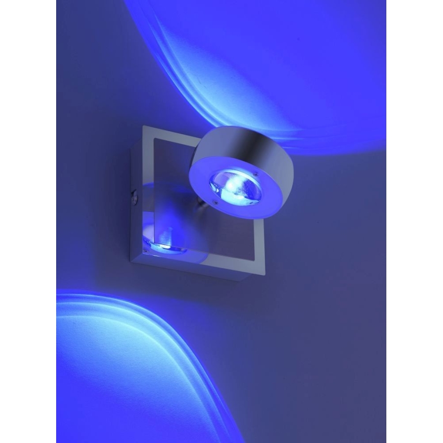 Leuchten Direkt 12471-55 -LED RGBW Foco de pared regulable OPTI LED/6W/230V 2700-5000K + mando a distancia
