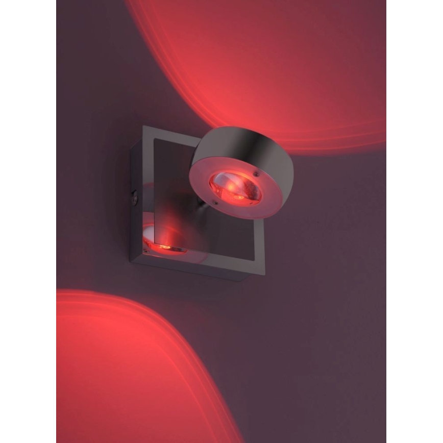 Leuchten Direkt 12471-55 -LED RGBW Foco de pared regulable OPTI LED/6W/230V 2700-5000K + mando a distancia