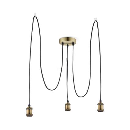 Leuchten Direkt 13571-60 - Lámpara colgante DIY 3xE27/60W/230V araña latón