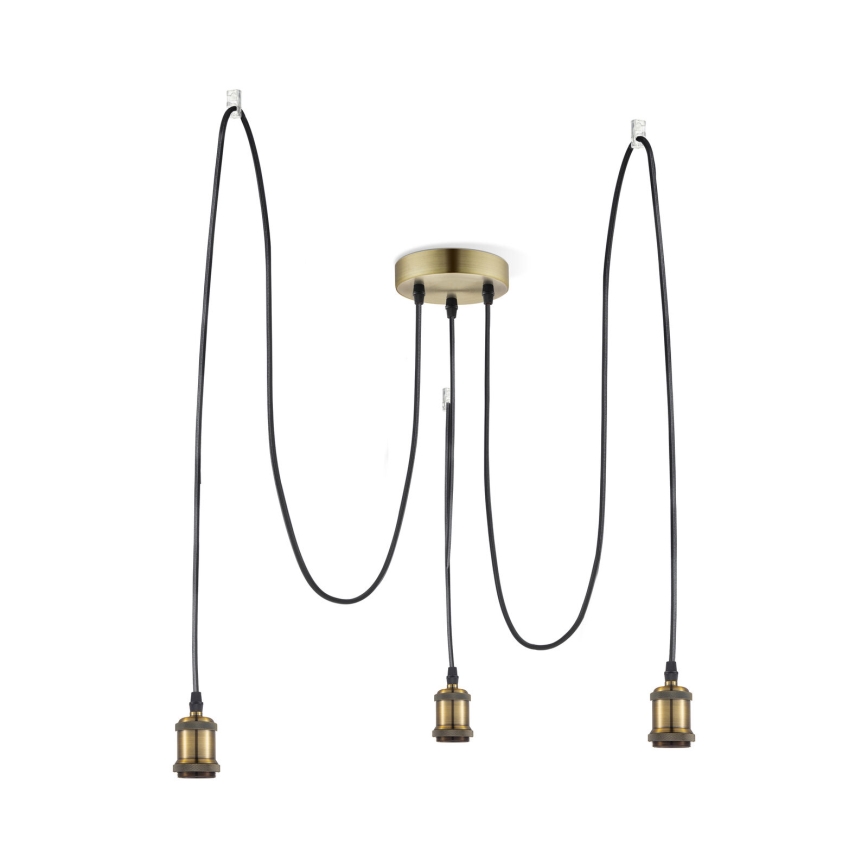Leuchten Direkt 13571-60 - Lámpara colgante DIY 3xE27/60W/230V araña latón