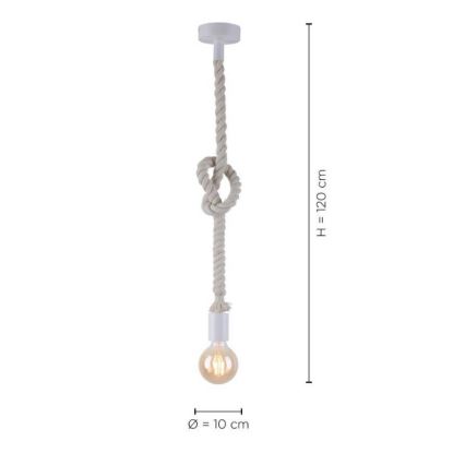 Leuchten Direkt 13572-16 - Lámpara colgante DIY 1xE27/10W/230V blanco