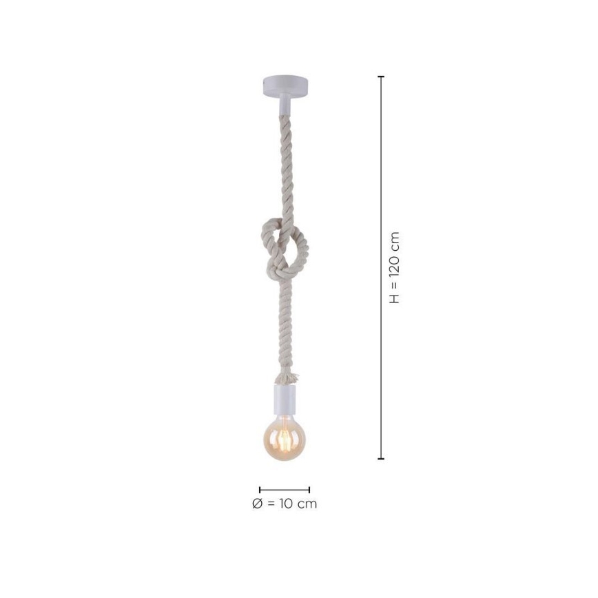 Leuchten Direkt 13572-16 - Lámpara colgante DIY 1xE27/10W/230V blanco