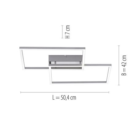 Leuchten Direkt 14018-55 - LED Lámpara de techo regulable IVEN 2xLED/15W/230V + CR