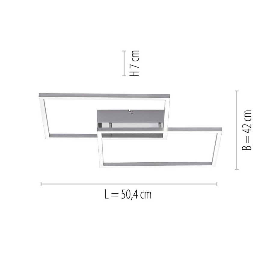 Leuchten Direkt 14018-55 - LED Lámpara de techo regulable IVEN 2xLED/15W/230V + CR