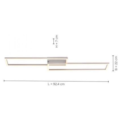 Leuchten Direkt 14023-55 - Lámpara de techo LED regulable IVEN 2xLED/15,1W/230V